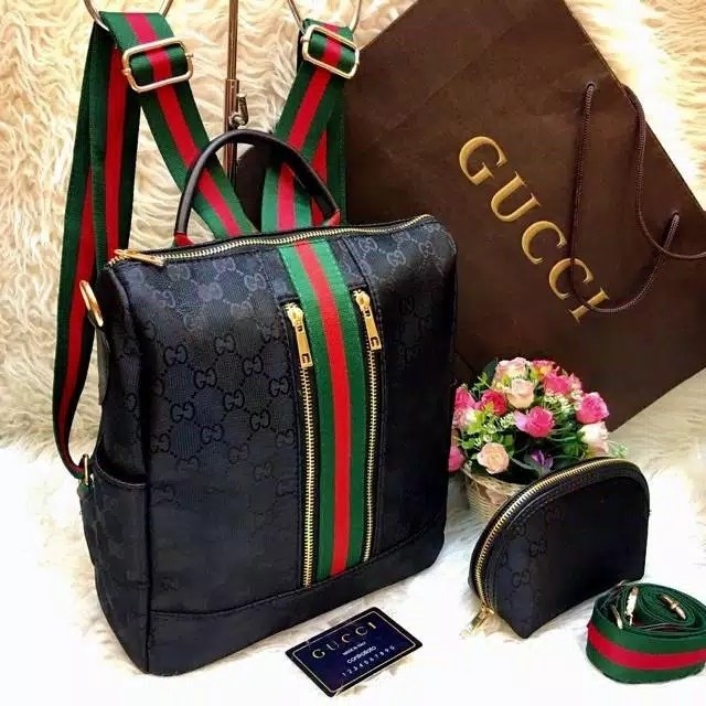tas wanita gucci 2 retsleting 3in1