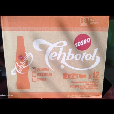 teh botol kemasan plastik 350ml