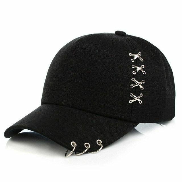 topi hitam hiphop wanita pria