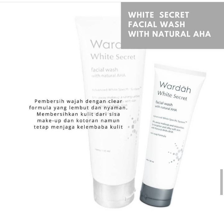 wardah white secret facial wash