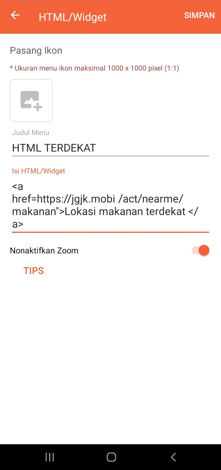 Gambar.11 Isi foto, judul dan bagian html bisa diisi sesuai gambar.