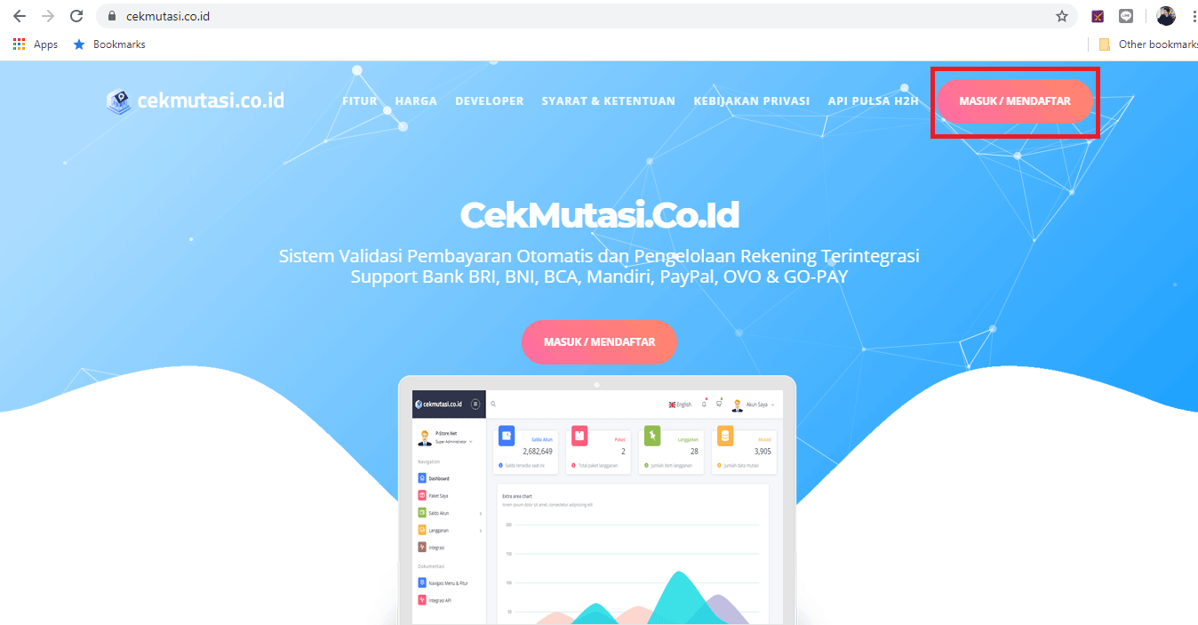 Masuk ke https://cekmutasi.co.id/ daftarkan diri terlebih dahulu di ...