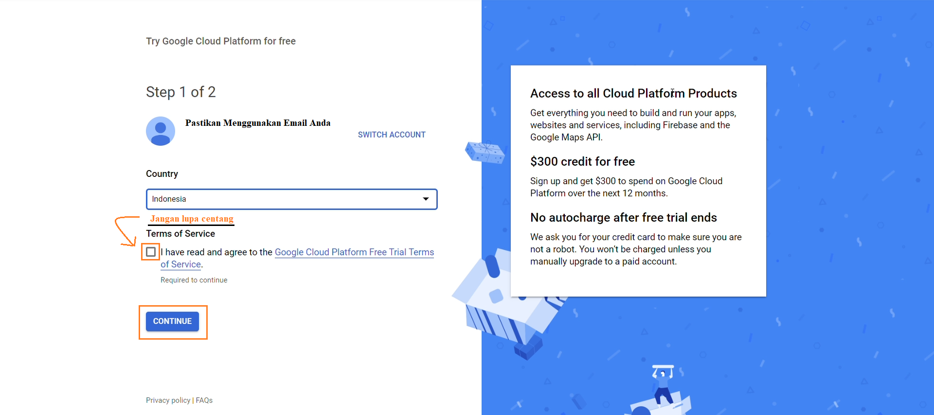 Cara membuat map key halaman daftar